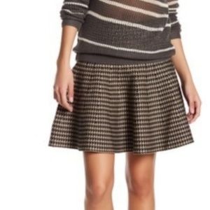 Vertigo Paris Houndstooth Fit and Flare Skirt